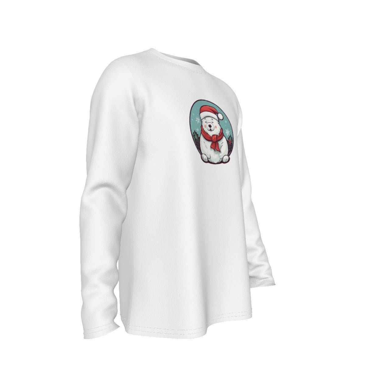 Men's Long Sleeve Christmas T-Shirt - Polar Bear - Festive Style