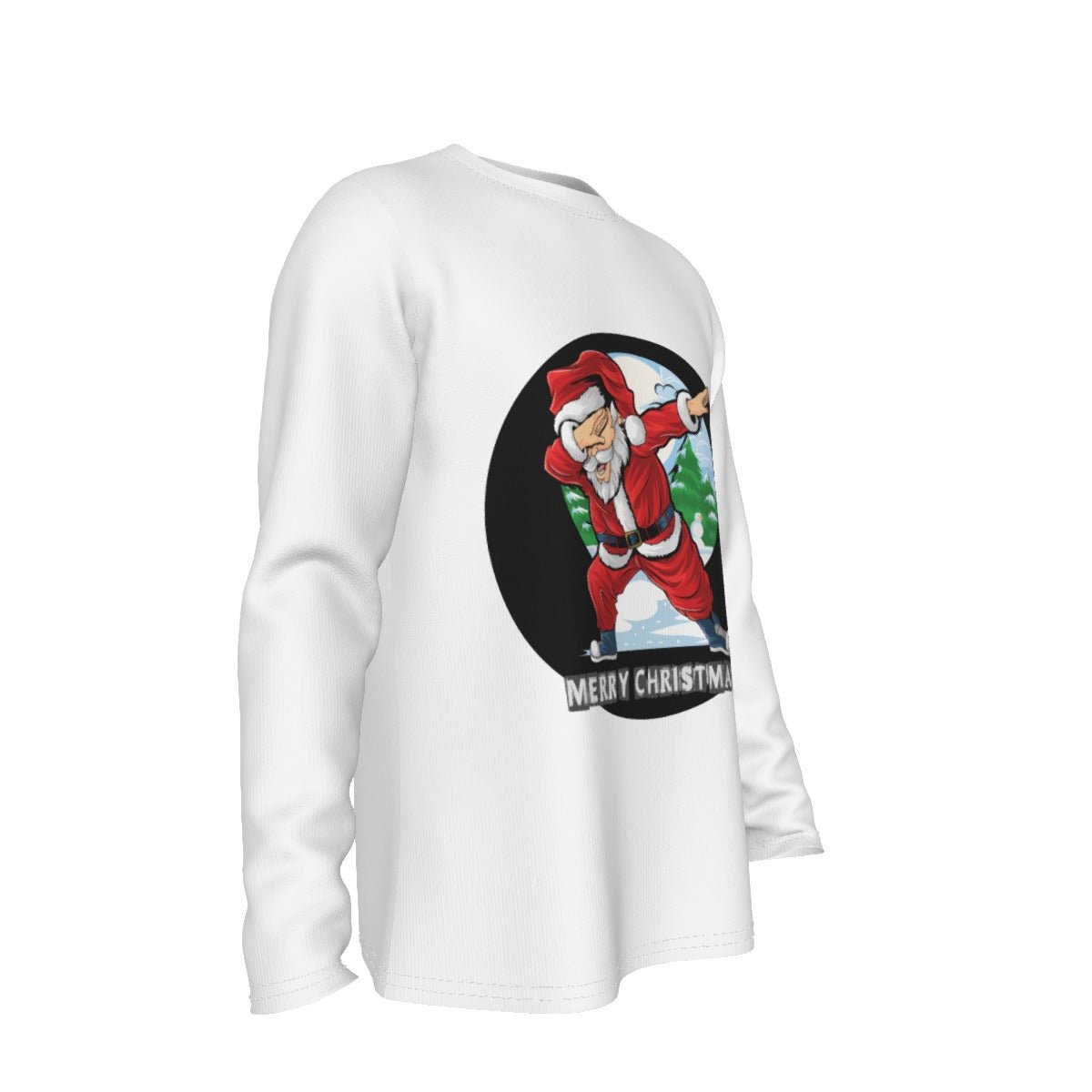 Men's Long Sleeve Christmas T-Shirt - Santa Dab Logo - Festive Style