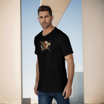 Mens Short Sleeve Christmas Tee - Front and Back - SP Black - Festive Style