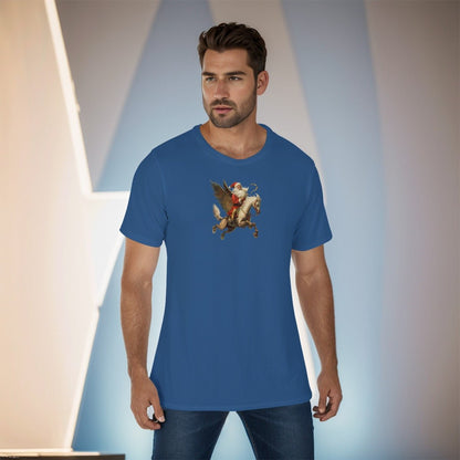 Mens Short Sleeve Christmas Tee - Front and Back - SP Blue - Festive Style