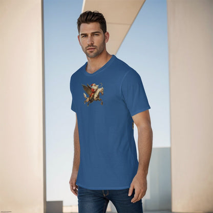 Mens Short Sleeve Christmas Tee - Front and Back - SP Blue - Festive Style