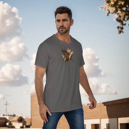 Mens Short Sleeve Christmas Tee - Front and Back - SP Grey - Festive Style