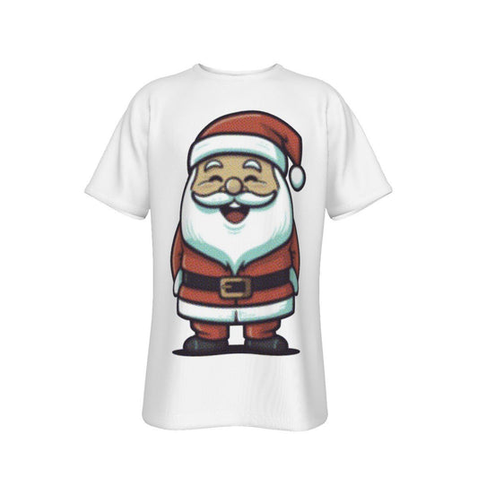 Mens Short Sleeve Christmas Tee - Halftone Santa - Festive Style