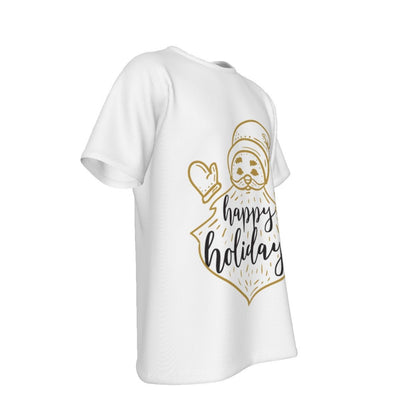 Mens Short Sleeve Christmas Tee - Happy Holidays - Festive Style