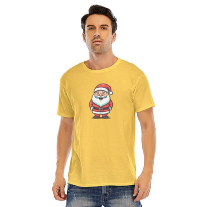 Mens Short Sleeve Christmas Tee - Kawaii Santa - Festive Style