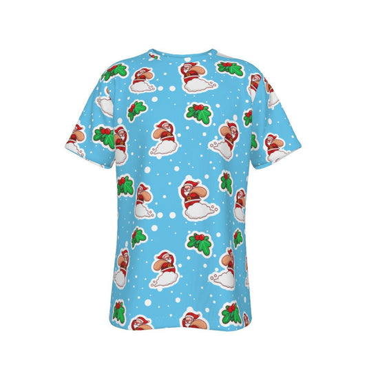 Mens Short Sleeve Christmas Tee - Santa Cloud - Festive Style