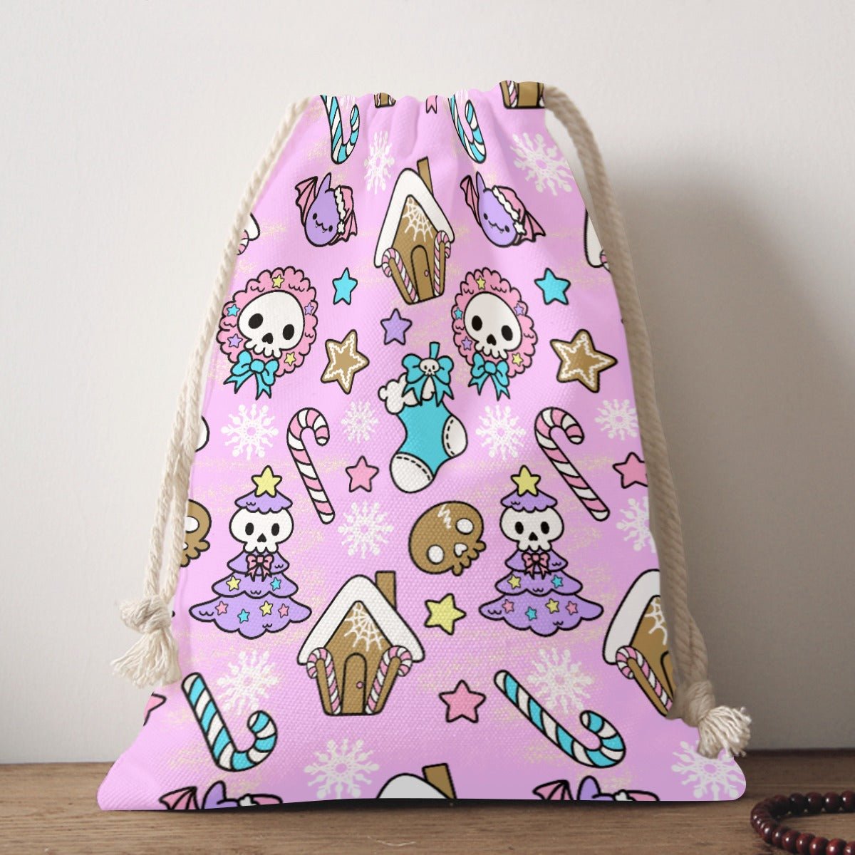 Santa Sack - Creepy Kawaii - Pink - Festive Style