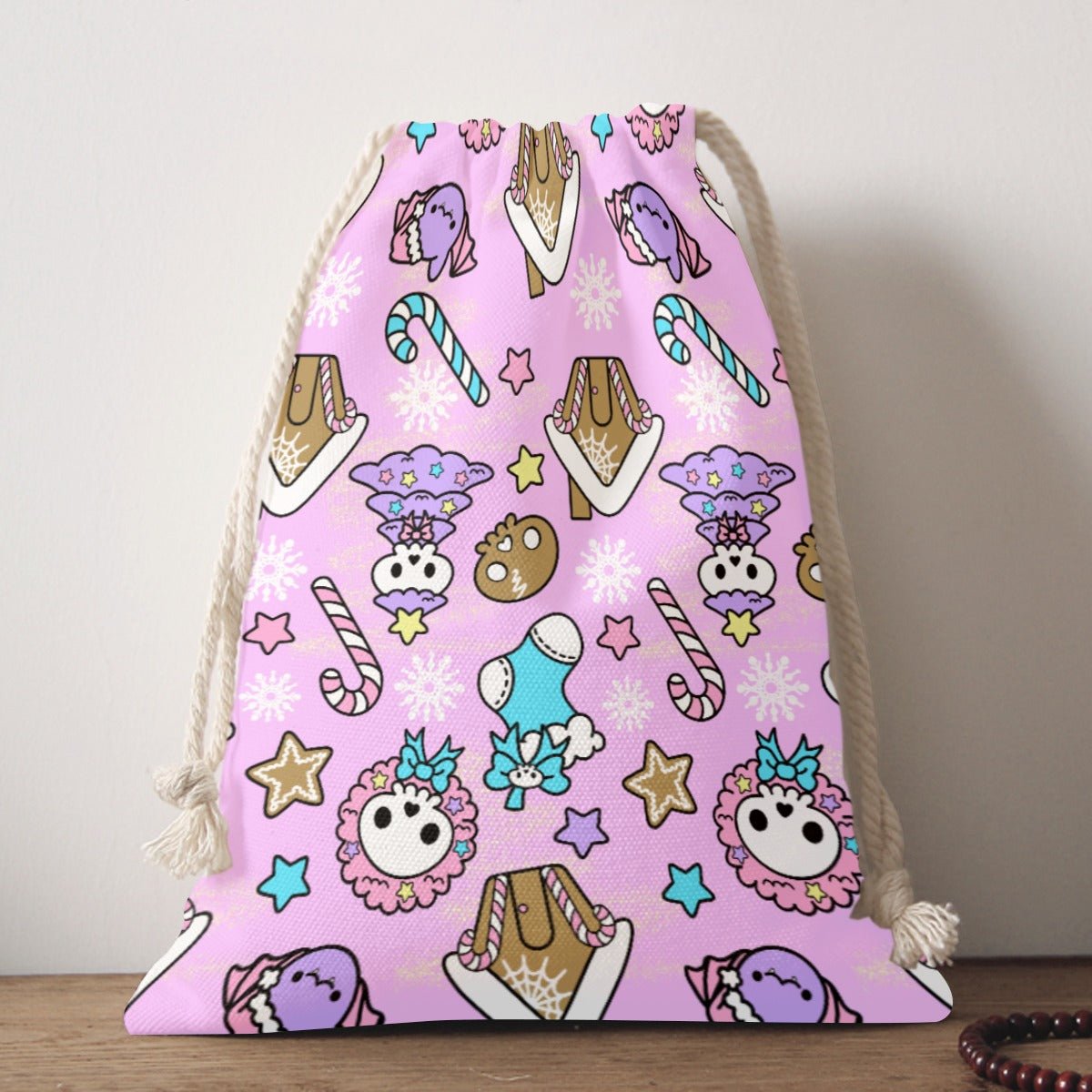 Santa Sack - Creepy Kawaii - Pink - Festive Style