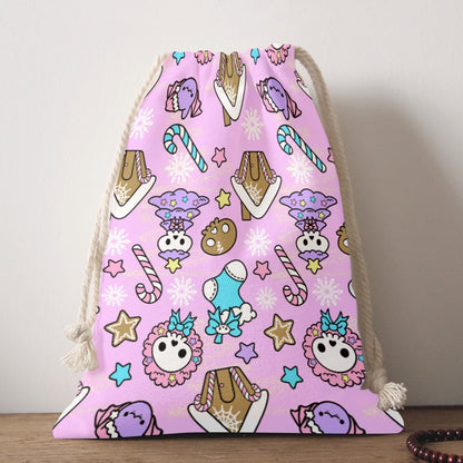 Santa Sack - Creepy Kawaii - Pink - Festive Style