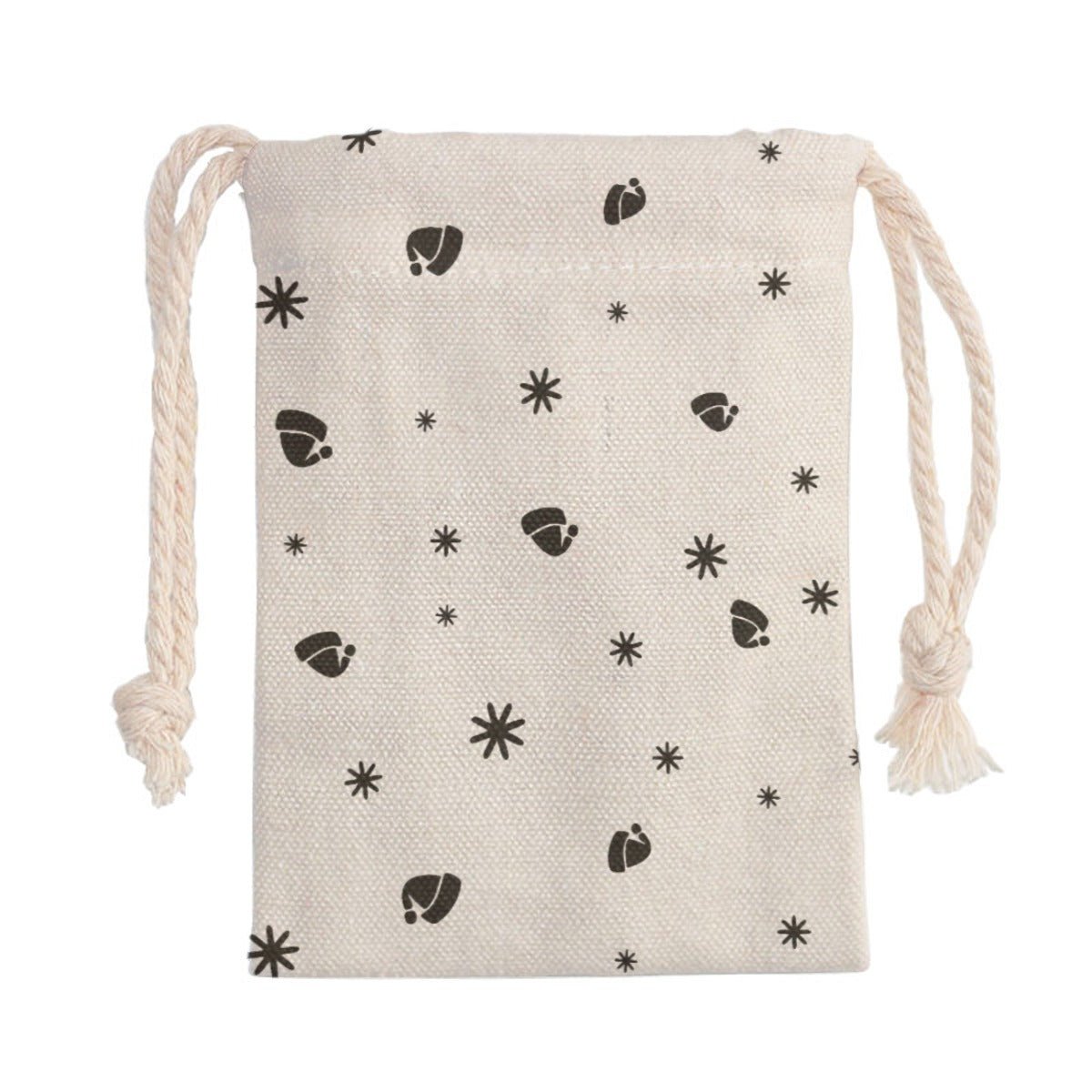 Santa Sack - Fine Stars - Black - Festive Style