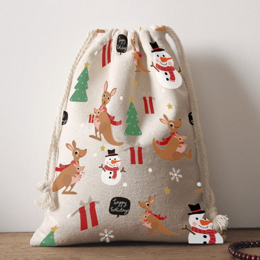 Santa Sack - Kangaroo Pattern - Festive Style