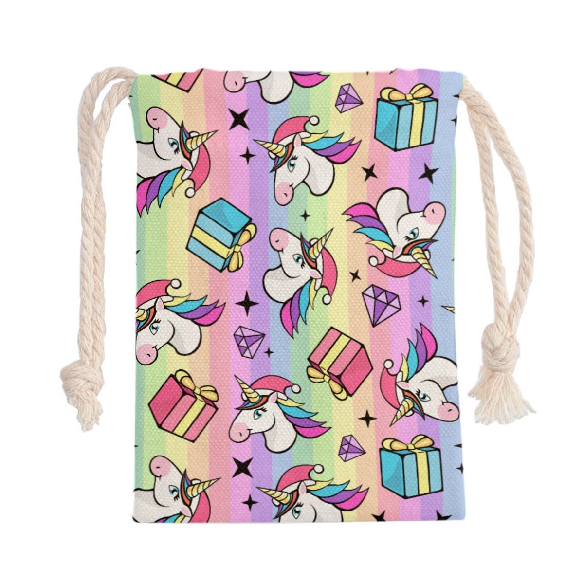 Santa Sack - Rainbow Unicorns - Festive Style