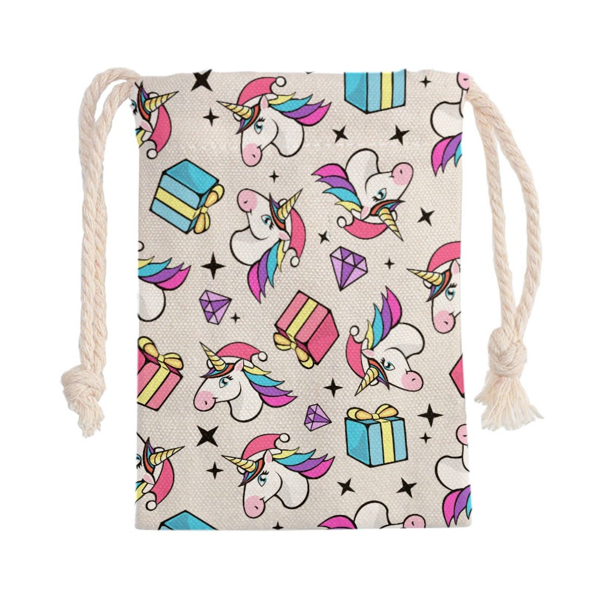 Santa Sack - Unicorn Pattern - Festive Style