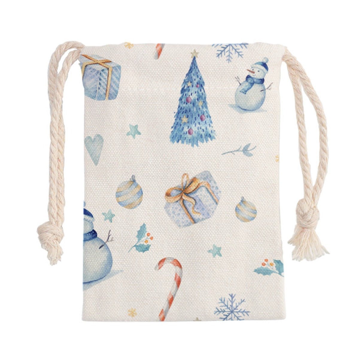 Santa Sack - Watercolour - Blue - Festive Style