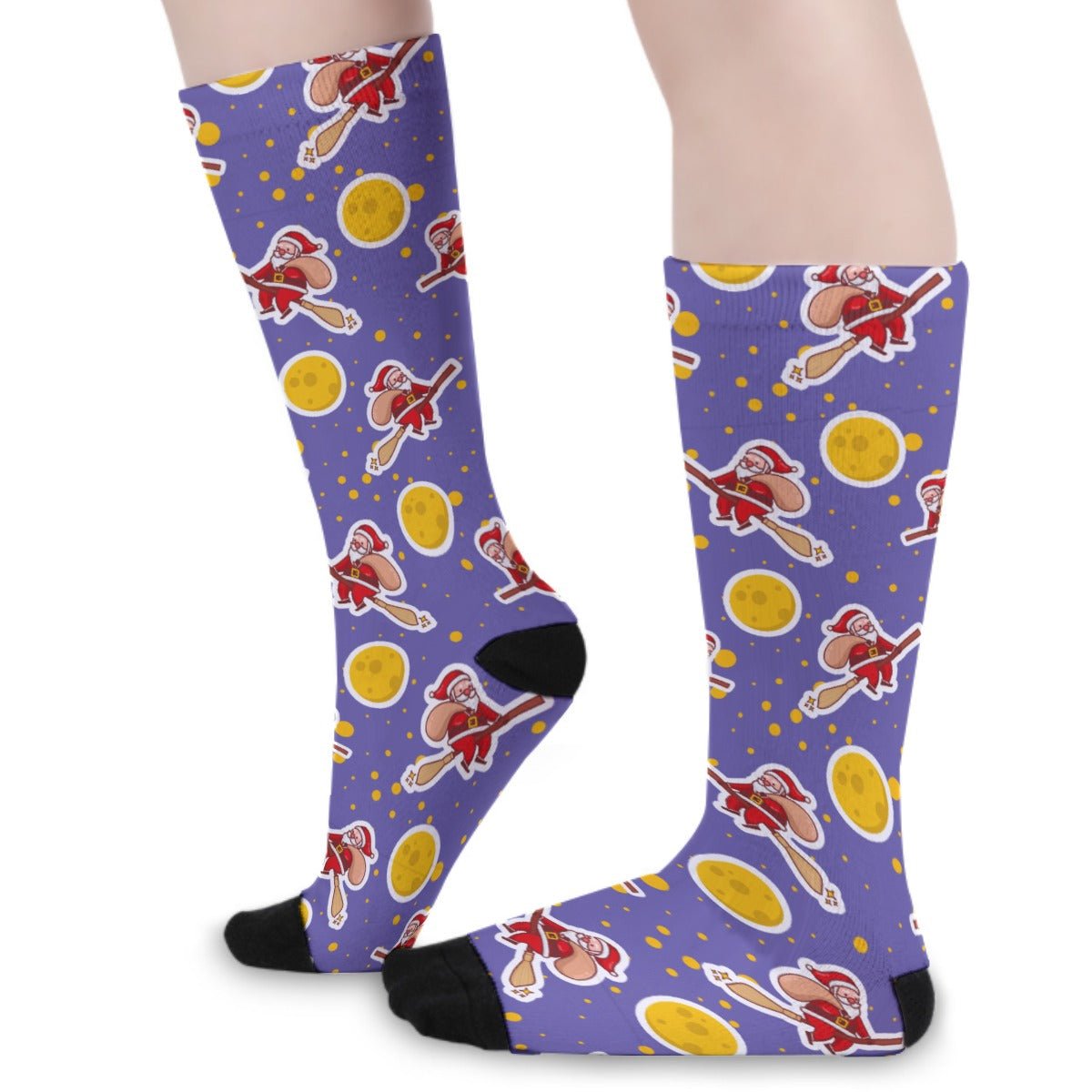 Unisex Long Socks - Santa Witch - Festive Style