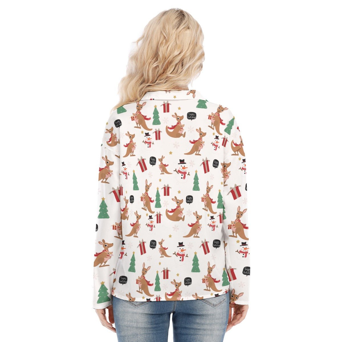 Women's Christmas Blouse - Kangaroos - Festive Style