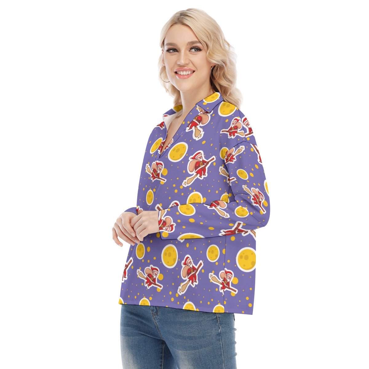 Women's Christmas Blouse - Santa Witch - Festive Style