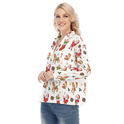 Women's Christmas Blouse - Traditional - Festive Style