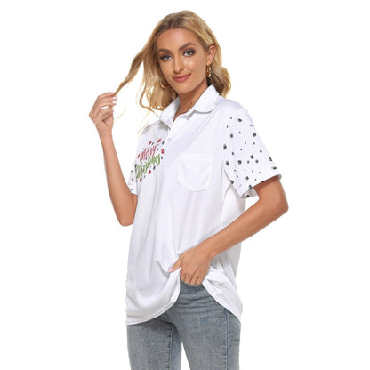 Women's Christmas Polo T-Shirt - Merry Christmas - Festive Style