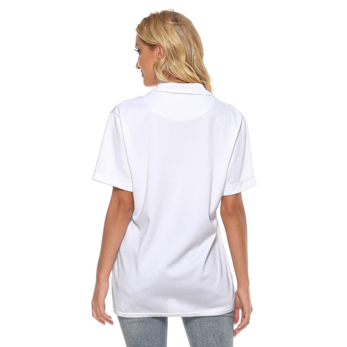 Women's Christmas Polo T-Shirt - Merry Christmas - White - Festive Style