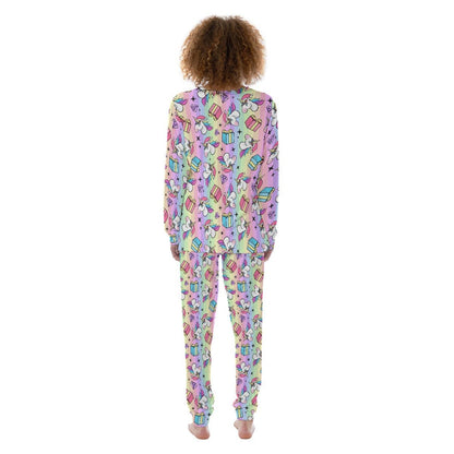 Women's Christmas Pyjamas - Rainbow Unicorns - Festive Style