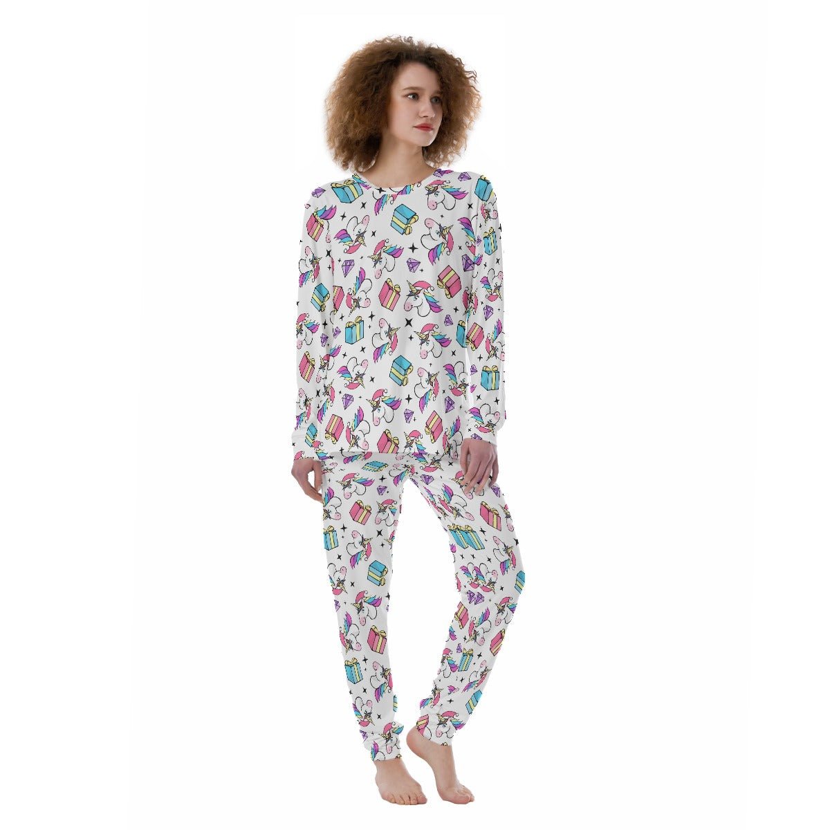 Women's Christmas Pyjamas - Unicorns - Festive Style