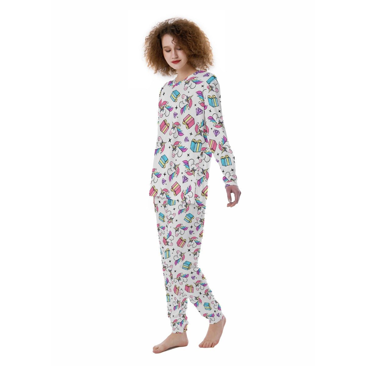 Women's Christmas Pyjamas - Unicorns - Festive Style
