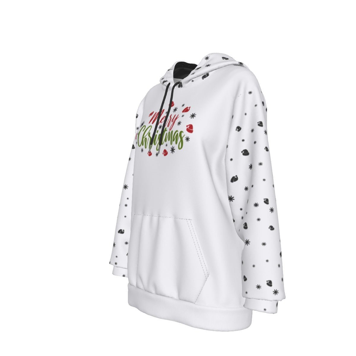 Women's Fleece Christmas Hoodie - Merry Christmas - Festive Style