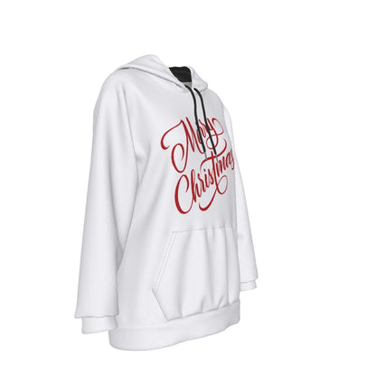 Women's Fleece Christmas Hoodie - Merry Christmas - White - Festive Style