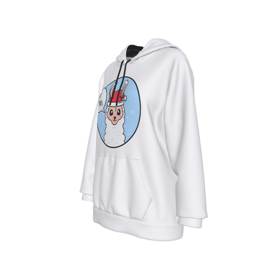 Women's Fleece Christmas Hoodie - Merry Llama - Festive Style