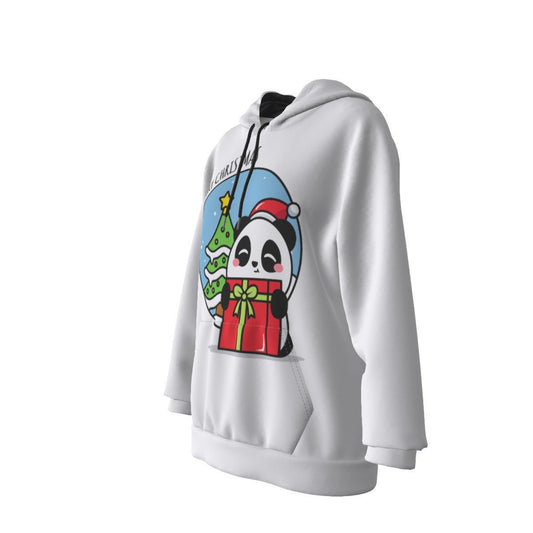 Women's Fleece Christmas Hoodie - Merry Panda - Festive Style