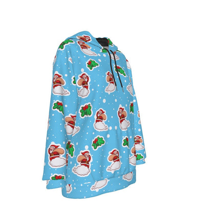 Women's Fleece Christmas Hoodie - Santa Cloud - Festive Style
