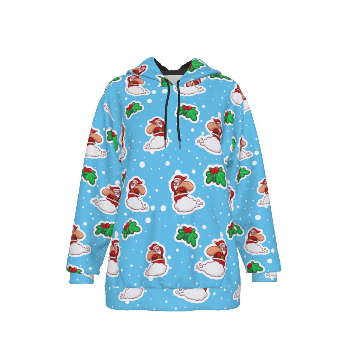 Women's Fleece Christmas Hoodie - Santa Cloud - Festive Style