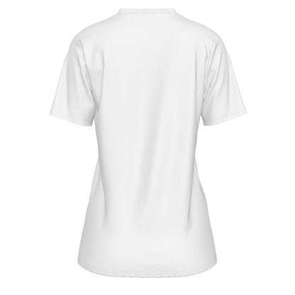 Women's Short Sleeve Christmas Tee - Halftone Santa - Festive Style